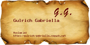 Gulrich Gabriella névjegykártya